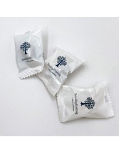 Flowpakkede bolsjer m. logo