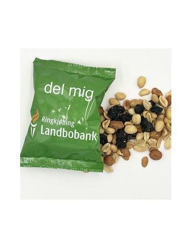 Nøddepose m. logo (saltede nøddemix)