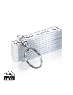 Mini tommestok med nøglering