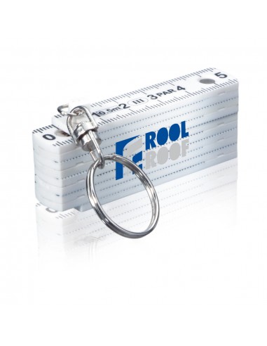 Mini tommestok med nøglering