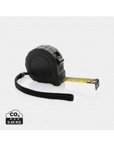 S 3M/16 mm målebånd med stopknap, i genanvendt plast