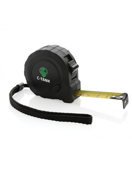 S 3M/16 mm målebånd med stopknap, i genanvendt plast