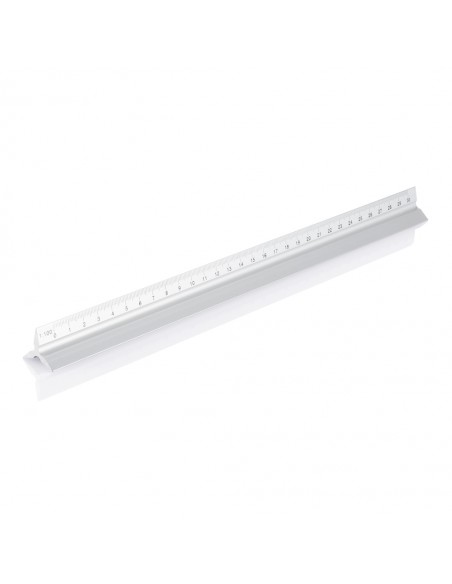 Trekantet lineal i aluminium 30cm