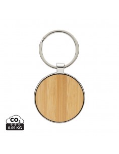 RCS rund nøglering i genanvendt zinklegering med bambus