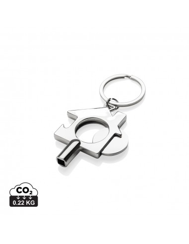 RCS genanvendt zinklegering 3 i 1 nøglering