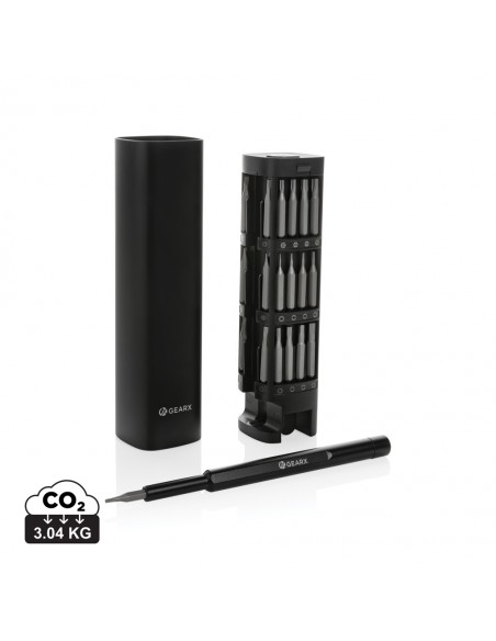 Gear X RCS præcisions skruetrækkersæt i genanvendt aluminium