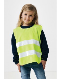 GRS genanvendt PET sikkerhedsvest 3-6 år, høj synlighed 2