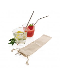 Genanvendeligt 3 dele sugerør i rustfrit stål 2