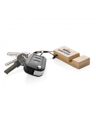 Standkey nøglering i bambus telefonstativ