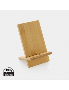 Bambus telefonstativ i kraft æske