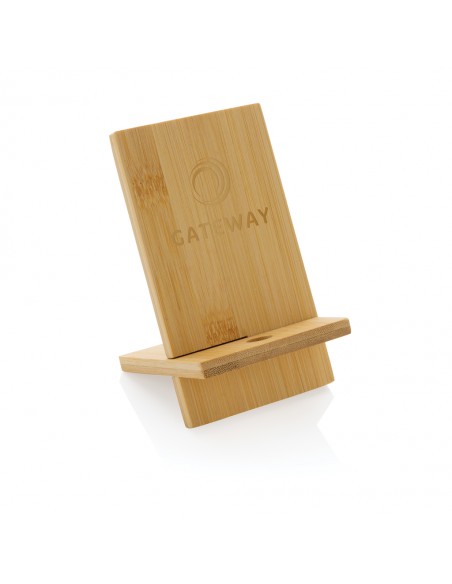 Bambus telefonstativ i kraft æske