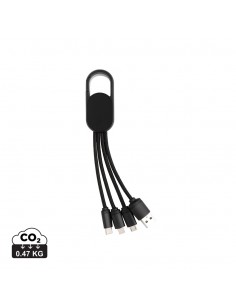 4 i 1 kabel med karabin clip