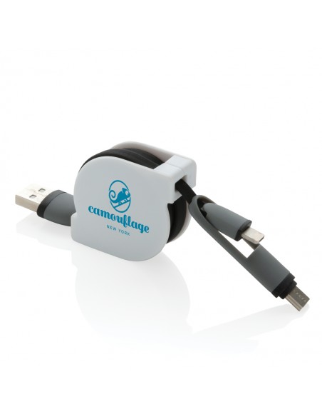 3 i 1 udtrækkeligt kabel