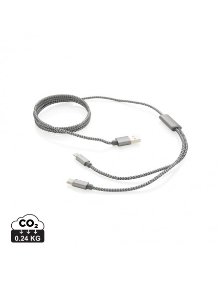 3 i 1 flettet kabel