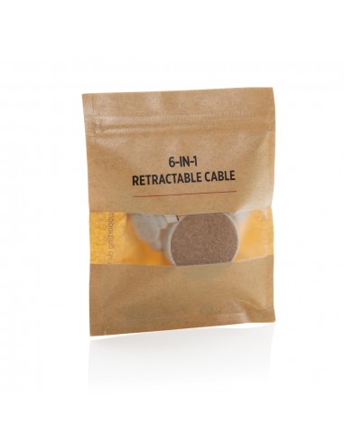 Kork & hvedestrå - 6 i 1 udtrækkeligt kabel