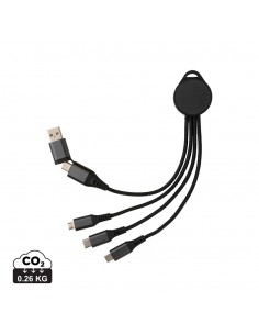 Terra, RCS genanvendt aluminium. 12 cm, 6 i 1 oplade kabel.