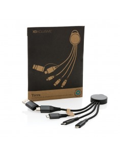 Terra, RCS genanvendt aluminium. 12 cm, 6 i 1 oplade kabel. 2