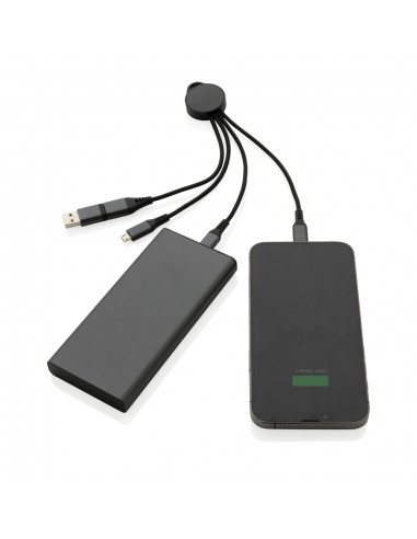 Terra, RCS genanvendt aluminium. 12 cm, 6 i 1 oplade kabel.