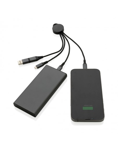 Terra, RCS genanvendt aluminium. 12 cm, 6 i 1 oplade kabel.