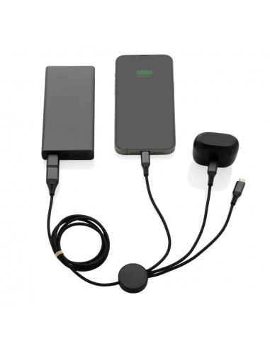 Terra60W, RCS genanvendt aluminium. 120 cm, 6 i 1 kabel.