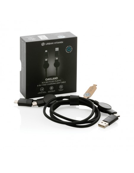 Oakland kabel RCS genanvendt plast,  6-i-1 fast charge - 45W