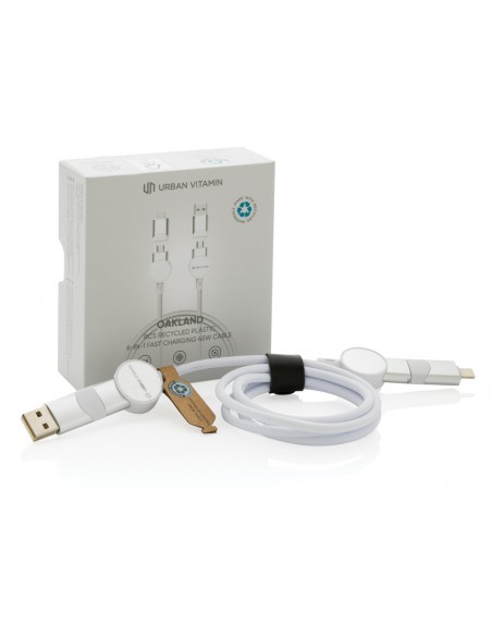Oakland kabel RCS genanvendt plast,  6-i-1 fast charge - 45W