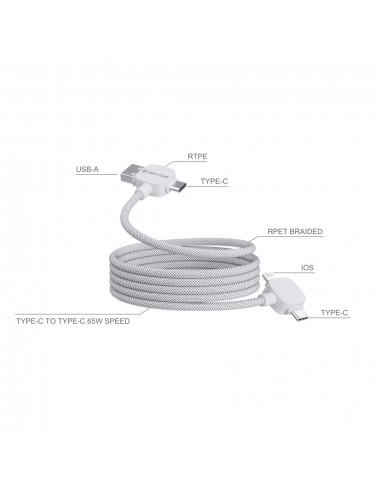 Urban Vitamin Stockton 65WRCS genanvendt TPE/PET magnetkabel