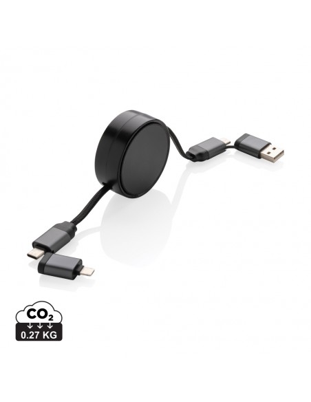 Terra RCS udtrækkelig 45W 6 i 1 kabel genanvendt aluminium