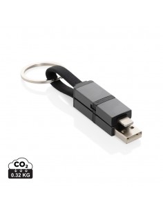 Terra genanvendt aluminium, 4 i 1 60W hurtigopladningskabel