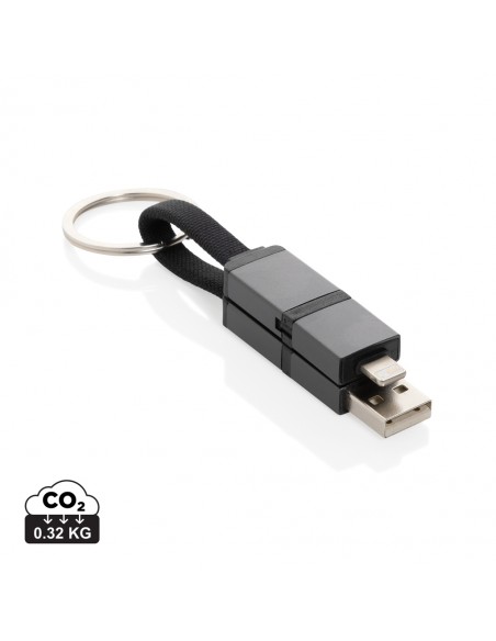 Terra genanvendt aluminium, 4 i 1 60W hurtigopladningskabel