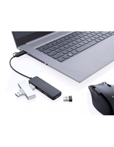 RCS USB-hub i genanvendt plast med dobbelt indgang