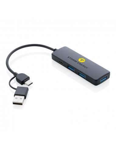 RCS USB-hub i genanvendt plast med dobbelt indgang