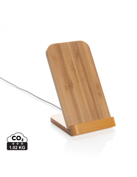 Holder med bambus & 5W trådløs opladning