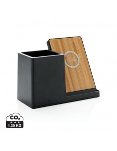 Ontario 10W trådløs oplader i bambus & RCS genanvendt plast