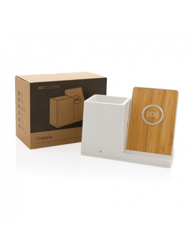 Ontario 10W trådløs oplader i bambus & RCS genanvendt plast