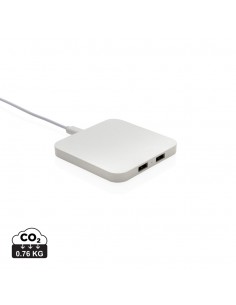 10W trådløs oplader med USB-porte, RCS genanvendt plast