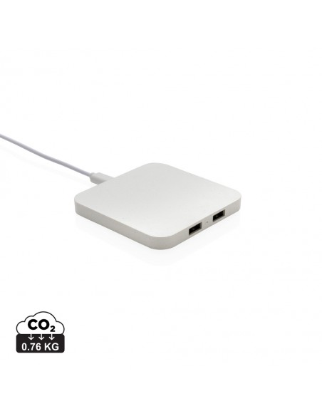 10W trådløs oplader med USB-porte, RCS genanvendt plast