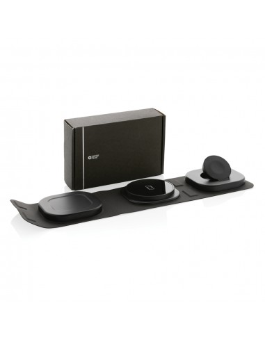 Swiss Peak 3 i 1 trådløs 15W rejseoplader i RCS rplastic