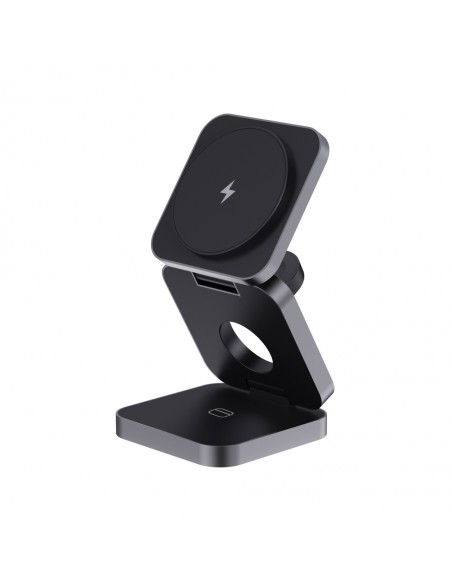 Terra RCS genanvendt aluminium foldbar 3 i 1 15W oplader