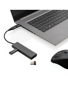 Terra HUB med 3 USB-porte, RCS genanvendt aluminium 2