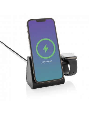 Powerbase 3-i-1-oplader i RCS genanvendt plast med powerbank