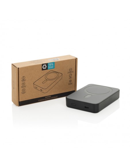 Amporia RCS genanvendt plast 10.000 mAh magnetisk powerbank