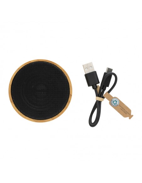 3W trådløs højttaler i bambus og RCS ABS