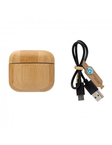 RCS TWS øretelefoner i genanvendt plastik og bambus