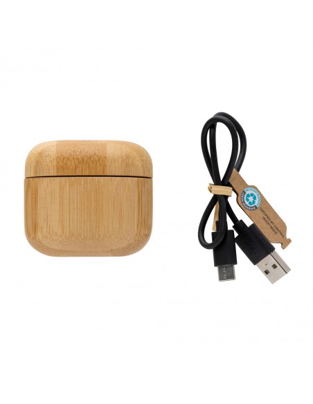 RCS TWS øretelefoner i genanvendt plastik og bambus