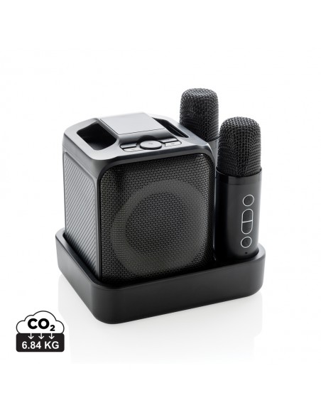 Singvibe RCS karaokesæt af genanvendt plast med dobbeltmikro