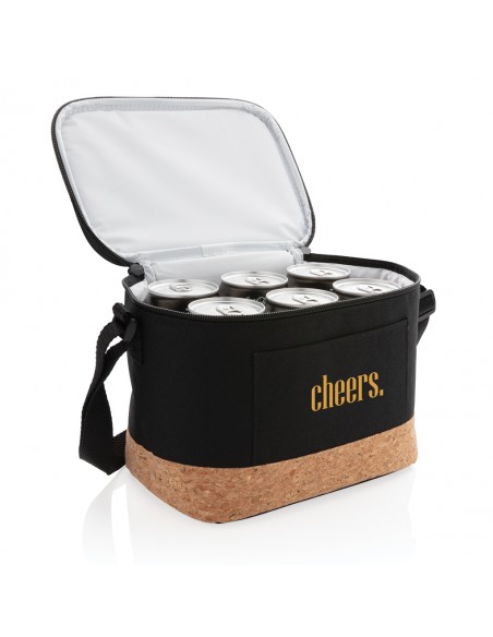 To tonet køletaske med kork detalje