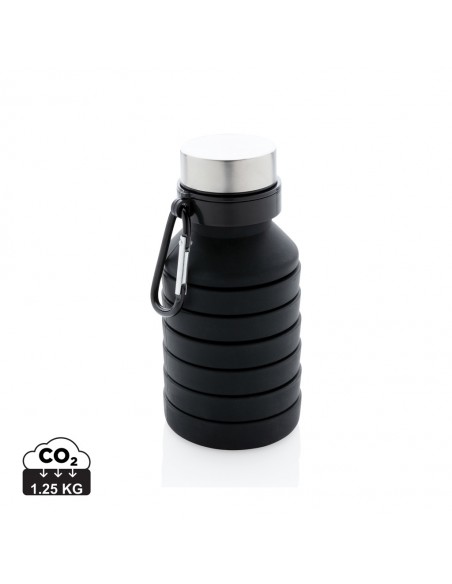 Leakproof sammenfoldelig silikone flaske med låg