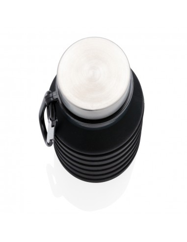 Leakproof sammenfoldelig silikone flaske med låg