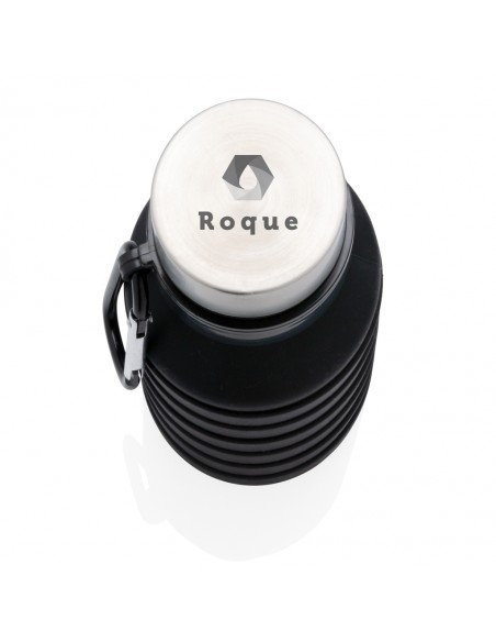 Leakproof sammenfoldelig silikone flaske med låg